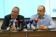 Cyprus' defence minister Vasilis Palmas (left) and minister 