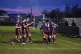 Purps players celebrate during their 3-0 win