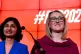 Labour MP Zarah Sultana (left) with leadership hopeful Rebec