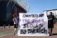 Football fans opposing the European Super League outside Old