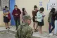 People lines to vote in the presidential election runoff in 