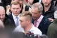 Leader of Reform UK Nigel Farage has a milkshake thrown over
