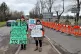 Activists protest against the removal of ancient trees in We