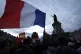 People gather on the Republique plaza following the second r
