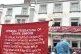 The back of the GFTU banner shown to the crowds at the 2024 