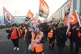 Members of the GMB union on the picket line outside the Amaz