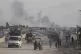 Palestinians fleeing from the southern Gaza city of Rafah du