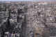 An aerial photograph taken by a drone shows Palestinians wal