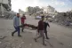 A body of a Palestinian killed in an Israeli army air strike