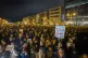 People protest in front of the headquarters of the Christian
