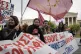 Protesters take part in rally during a nationwide 24-hour st