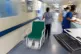 A general view of staff on a NHS hospital ward at Ealing Hos