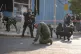 Israeli police investigate the scene of an explosive drone a