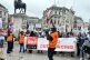 Outsourced NHS workers march through central London, June 28