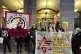 Anti-fascists groups outside Portcullis House protesting aga
