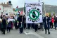 Peace campaigners protest against the Gaza genocide at the W