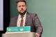 Plaid economy spokesman Luke Fletcher speaking at the party