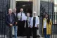 Peace campaigners deliver a letter to Downing Street calling