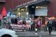 NEU members on the picket line outside Longley Park Sixth Fo