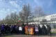 Livv Housing staff strike outside their office in Liverpool,