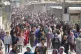 Thousands of angry residents at the Makhmour refugee camp in
