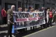 Victims and campaigners outside Central Hall in Westminster,