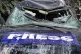 A destroyed journalists car is seen at the site where an Isr