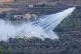 A shell that appears to be white phosphorus from Israeli art