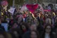 Demonstrators take part in a rally ahead of the Internationa