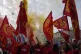 Workers of automotive sector march during a demonstration in