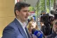 Jacob Hersant, a self-described Nazi, talks to the media out