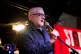Former Labour leader Jeremy Corbyn speaks to protesters from