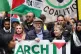 Jeremy Corbyn (centre) takes part in a pro-Palestine march i