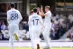 England's Josh Hull celebrates taking the wicket of Sri Lank