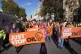Just Stop Oil protesters take part in a walking protest bloc