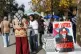 Students protest Vice President Kamala Harris in Sproul Plaz