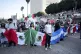 Demonstrators shut down the 101 freeway during a protest cal