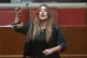 Australian independent senator Lidia Thorpe gestures during 