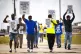 Longshoremen walk the picket line at the Barbours Cut Contai