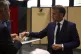 French President Emmanuel Macron votes during the European e
