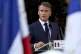 French President Emmanuel Macron speaks during a ceremony to