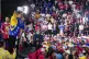 President Nicolas Maduro addresses supporters gathered outsi