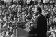Martin Luther King addressing an anti-Vietnam war rally at t