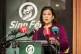 Sinn Fein leader Mary Lou McDonald speaking during a press c