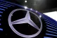 The logo of Mercedes is photographed in Stuttgart, Germany, 