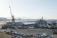 The Italian navy ship Libra is docked at Shengjin port north