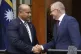 Nauru President David Adeang (left) and Australian Prime Min