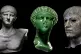 (L to R) Marble bust of Nero, around AD 55; miniature portra