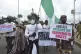 People protest against the economic hardship on the street i