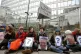Protesters blockade New Scotland Yard, London, as they calle